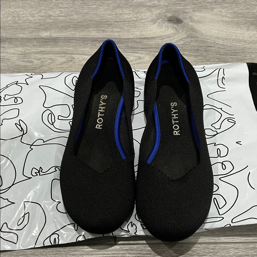 Rothy's Women's Black and Blue Loafers